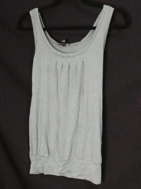 Y2K JACOB Made In Canada Sage Green Pleated Babydoll Tank Top - xs | extra small